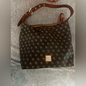 Dooney & Bourke Brown and Tan Monogram Bag